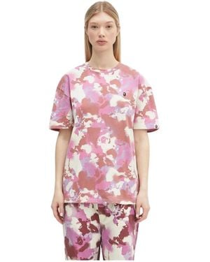 A Bathing Ape Map Camo Oversized Tee - Roze