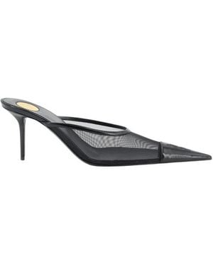 Saint Laurent Renée Mules Aus Mesh - Schwarz
