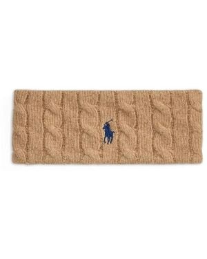 Ralph Lauren Kabelgebreide Hoofdband - Naturel
