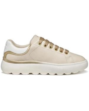 Geox Schoenen ,Leer Spherica Ec 4.1 - Wit