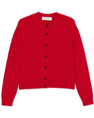 Rohe Truien & Vesten ,Rood ,Fijngebreide Cardigan
