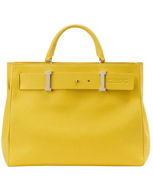 Iceberg Tassen ,Geel ,Leer Maxi Shopper