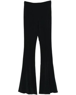 Amen Broeken ,Zwart ,Zwarte Hoge Taille Uitlopende Broek