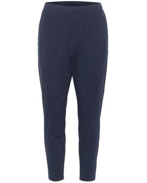 Cream Slim-Fit Trousers - Blu