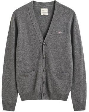 GANT V-Ausschnitt-Cardigan - Grau