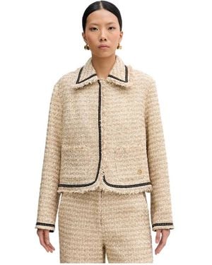 KARL LAGERFELD Frayed-Trim Jacket - Natur