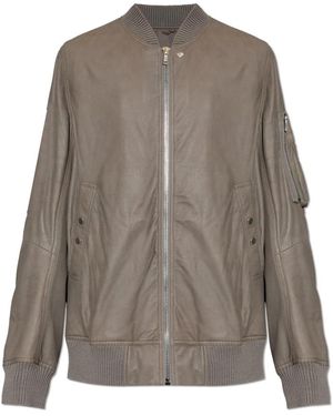 Rick Owens Jassen ,Bruin ,Katoen Klassiek Pilotenjack - Grijs