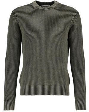 Replay Grobe Baumwollpullover Mit Used-Effekt - Grün