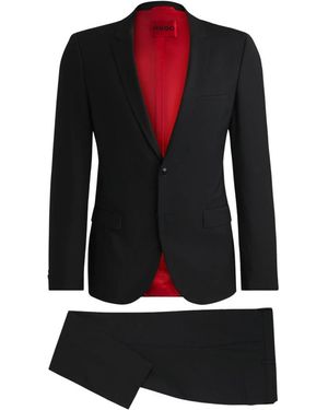HUGO Single Breasted Suits - Nero