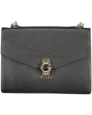 Guess Borsa a tracolla nera jorah dettaglio catena - Nero