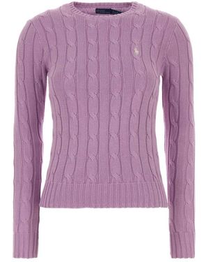Polo Ralph Lauren Zopfmuster-Pullover - Lila