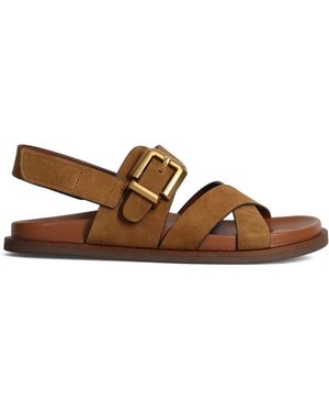 Alpe Schoenen ,Bruin ,Leer Baby Zijde Platte Sandaal