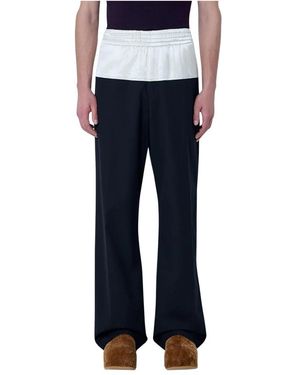 Dries Van Noten Wide Trousers - Blue