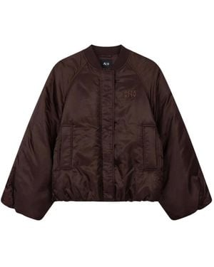 Alix The Label Gewebte Nylonjacke - Braun