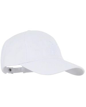 Vilebrequin Cappello in cotone unisex con tartaruga ricamata - Bianco