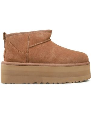 UGG Schoenen ,Wol Classic Ultra Mini Platform - Bruin