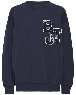 Ball Hoodies & Sweatvesten ,Blauw ,Letter Patch Sweater