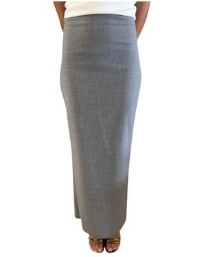 MARSĒM Gnd012Fw25 Bleistiftrock - Grau