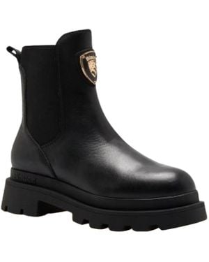 Blauer Schoenen ,Zwart ,Leer Kimmel Mid Boots