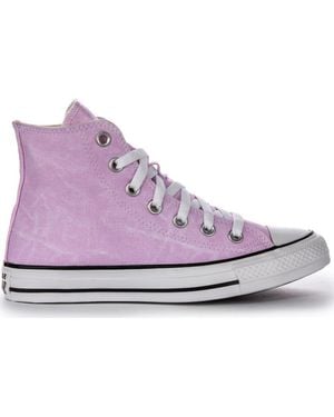 Converse Vintage-Inspired High Top Trainers - Purple