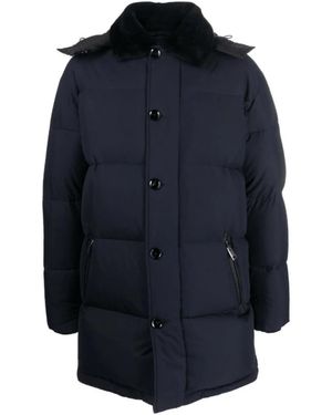 Brioni Wattierter Daunenmantel - Blau