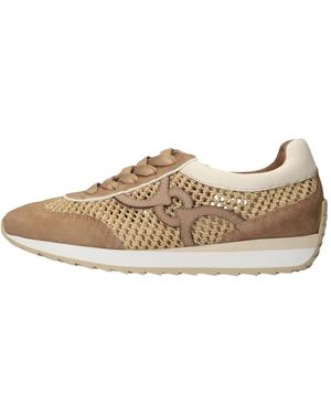 Softwaves Schoenen ,Leer Sneakers - Naturel