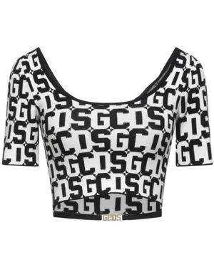 Gcds Truien & Vesten ,Veelkleurig ,Maglia Top - Zwart