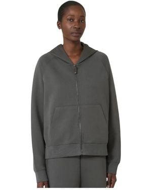 Max Mara Smmmarea Kapuzen-Reißverschluss-Sweatshirt - Grau