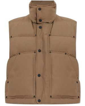 DSquared² Gewatteerd Vest Met Logo - Bruin