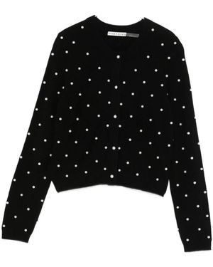 Alice + Olivia Verzierter Cardigan-Pullover - Schwarz