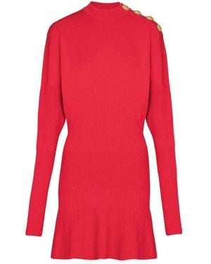 Balmain Knitted Dresses - Rojo