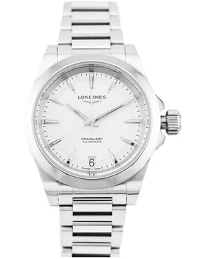 Longines Accessoires ,Grijs ,Conquest 34Mm Automatisch Horloge - Metallic