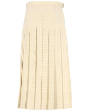 Burberry Midi Skirts - Natural