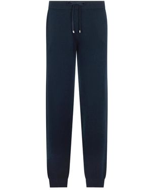Malo Broeken ,Blauw ,Kasjmier Broek Met Trekkoord