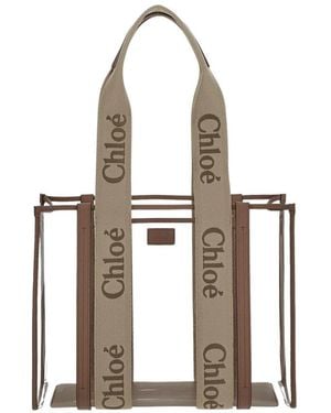 Chloé Canvas Tote Tasche - Weiß