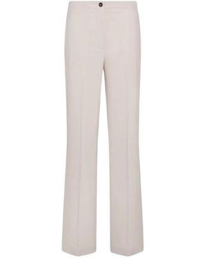 Seventy Broeken ,Wit ,Wijde Broek - Grijs