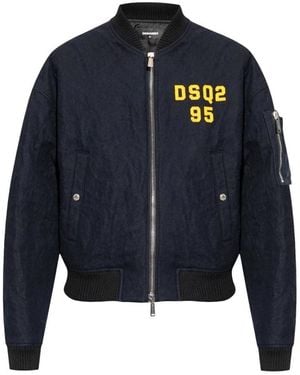 DSquared² Jacket With Logo - Blue