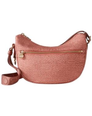 Borbonese Mini Nylon Schultertasche - Pink