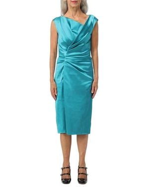 Talbot Runhof Luxuriöses Satinkleid - Blau