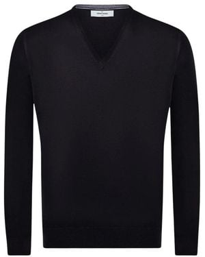Gran Sasso V-Neck Knitwear - Blu
