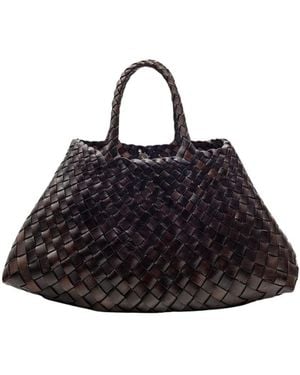Dragon Diffusion Tassen ,Bruin ,Leer Santa Croce Tote - Zwart