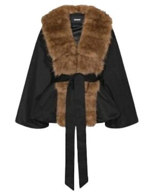 ROTATE BIRGER CHRISTENSEN Jassen ,Zwart ,Polyester Faux-Bontjas