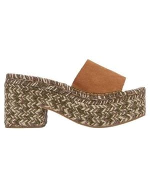 FARM Rio Heeled Mules - Brown