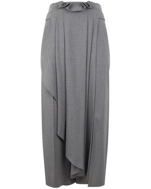 Alberta Ferretti Wide Trousers - Gris