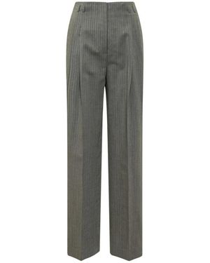 Alberta Ferretti Straight Trousers - Grey