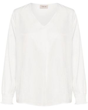Cream Blouses - White