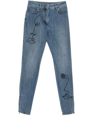 Moschino Jeans ,Blauw ,Denim Slim-Fit Jeans