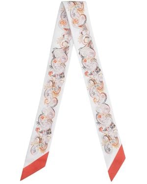 Etro Accessoires ,Veelkleurig ,Paisleyna Silk Twill Scarf - Wit