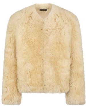 Tom Ford Faux Fur & Shearling Jackets - Natural