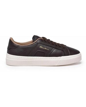 Santoni Sneaker Pelle Martellata - Schwarz